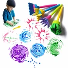 4 шт.компл. простой сделай сам, губка для рисования детской картины, граффити, игрушки, креативный подарок для детей, школьные канцелярские принадлежности