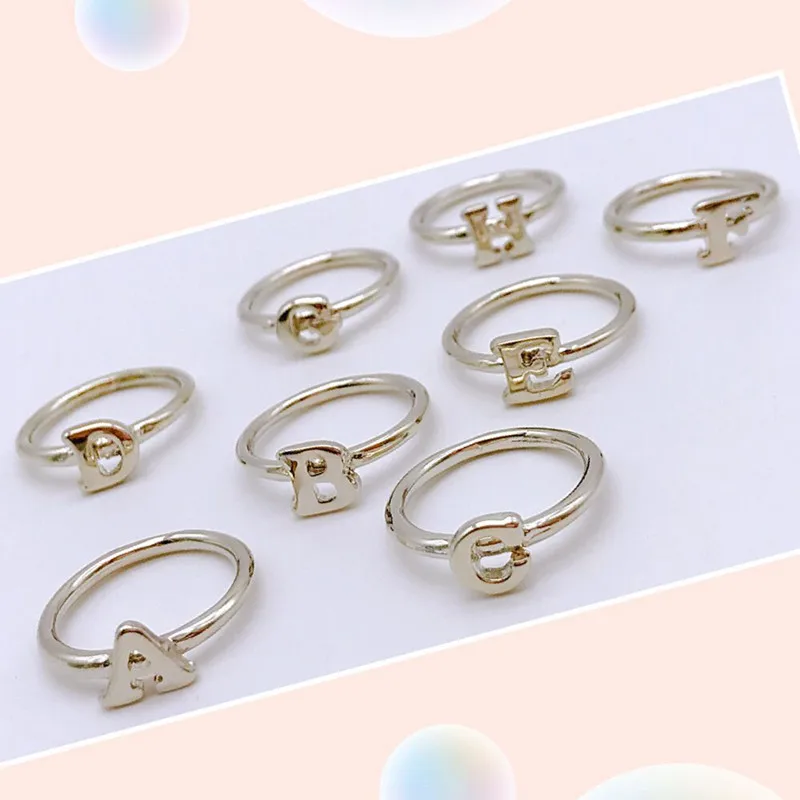 AD JZ25892/TRACYSGER/горячая Распродажа начальное кольцо с надписью Капитал|letter ring|ring