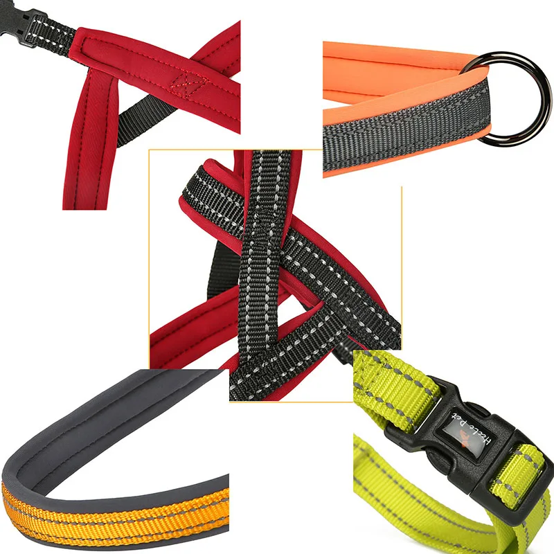 Регулируемый без тяги поводок для собак легкая ходьба маленьких средних