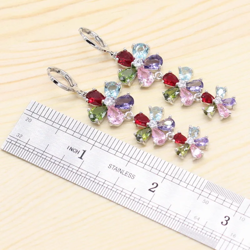 Женский ювелирный комплект из колье серёг и браслета | Украшения аксессуары