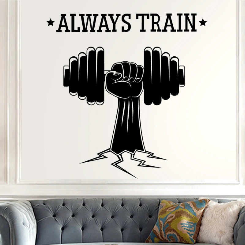 Фитнес-наклейка гантели для тренажерного зала Стикеры Бодибилдинг Плакаты