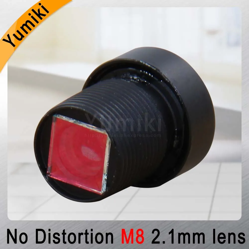 Yumiki 2,1 мм M8 объектив 1/3 дюймов 5MP IR F1/2,2 объектив без искажений для камеры видеонаблюдения широкоугольный 151 градусов