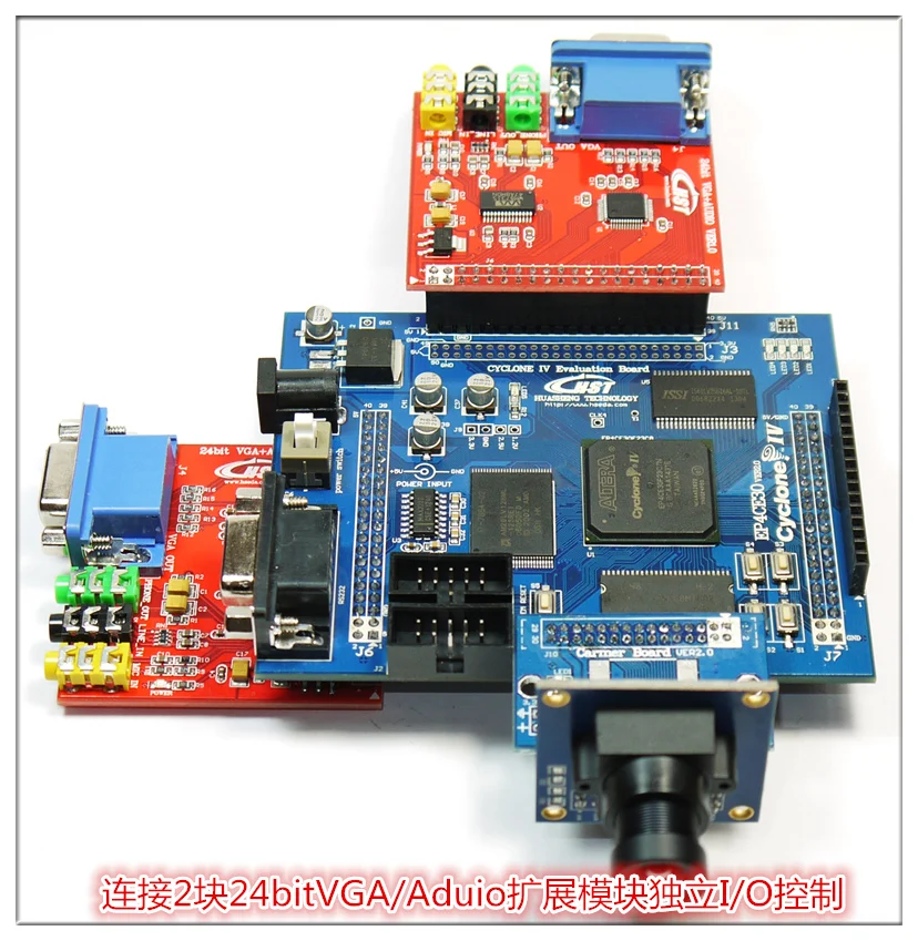 Цифровой аудио FPGA контроль 24bit VGA дисплей модуль WM8731 ADV7123|Аксессуары для