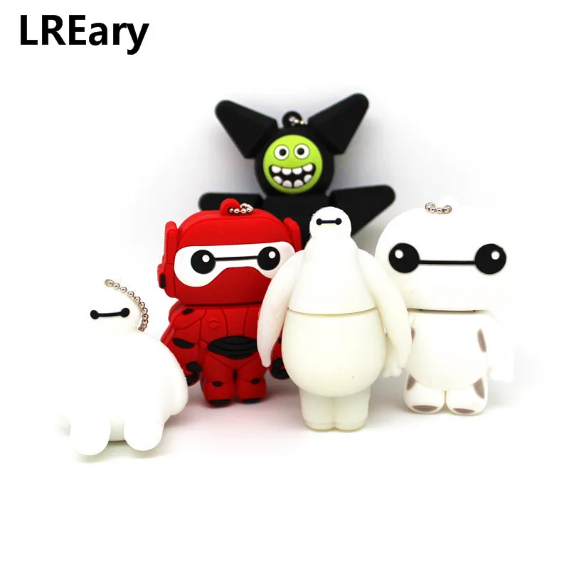 Мультяшный флеш накопитель big heros 6 4 ГБ 8 16 32 64 Baymax usb персонализированный подарок|USB