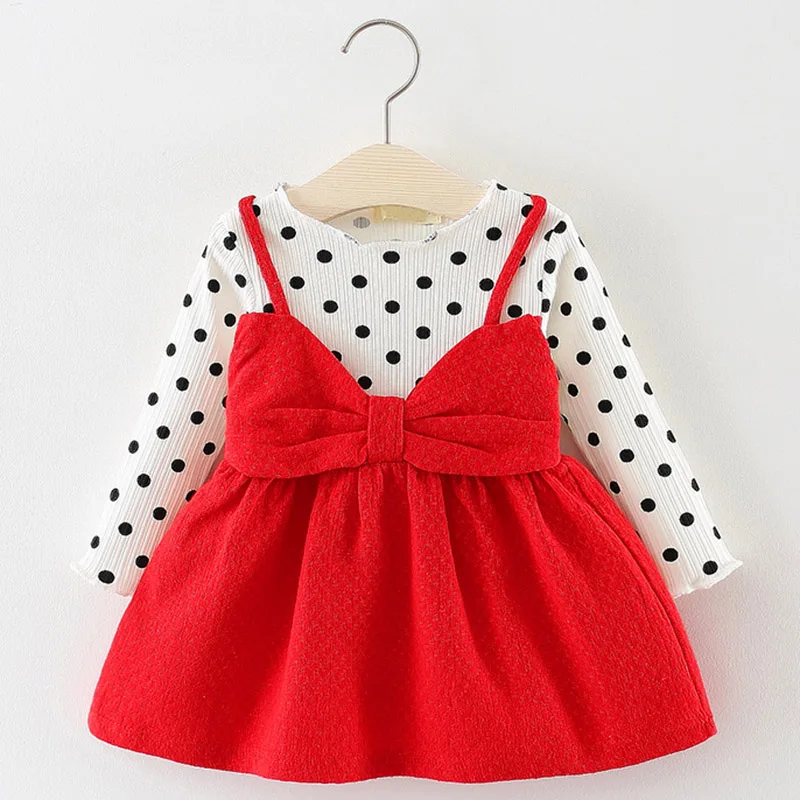 Menoea Baby Dresses 2020 Spring Autumn Princess Girls Clothes T-shirt+Floral Printing 2Pcs Newborn Kids | Детская одежда и обувь