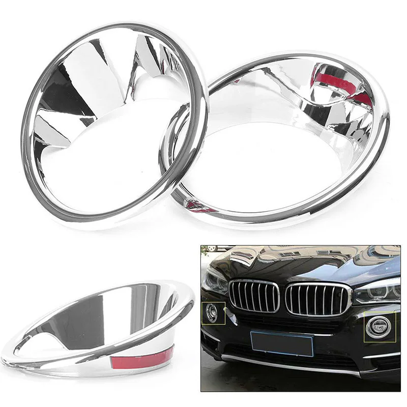 Подходит для 2014-2015 BMW X5 F15 Хром Передняя противотуманная фара крышка Накладка