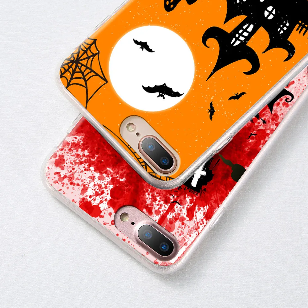 KISSCASE Halloween Pattern Case For Samsung Galaxy A5 A7 J5 J7 2016 2017 TPU Phone S8 S9 Plus Note 9 8 S7 Edge |