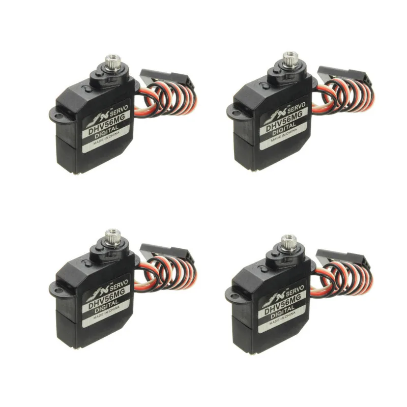 4PCS 4 шт. JX Servo DHV56MG 5,6g DS цифровой Бессердечный MG Metal gear HV Servo 1,2 кг 0,10 secor RC автомобиль робот самолет Дрон - Цвет: 4PCS