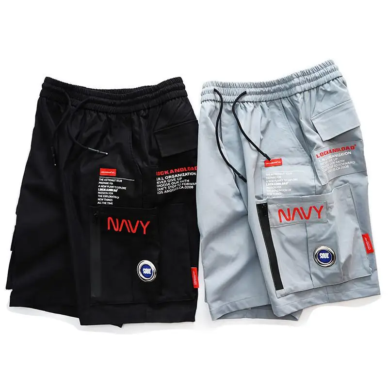 Мужские короткие Джоггеры в стиле хип-хоп уличная одежда 2019 карго Харадзюку