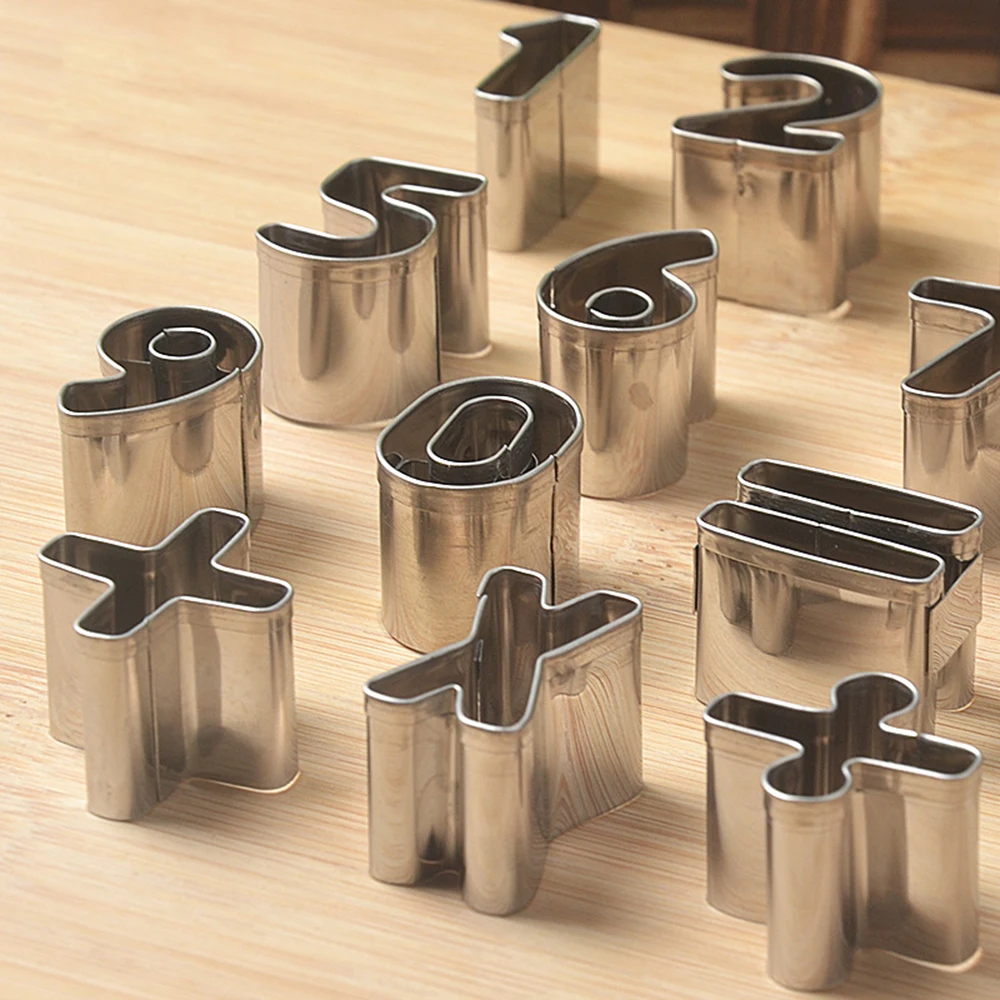 Творческий резак для печенья из нержавеющей стали DIY форма в форме цифр набор