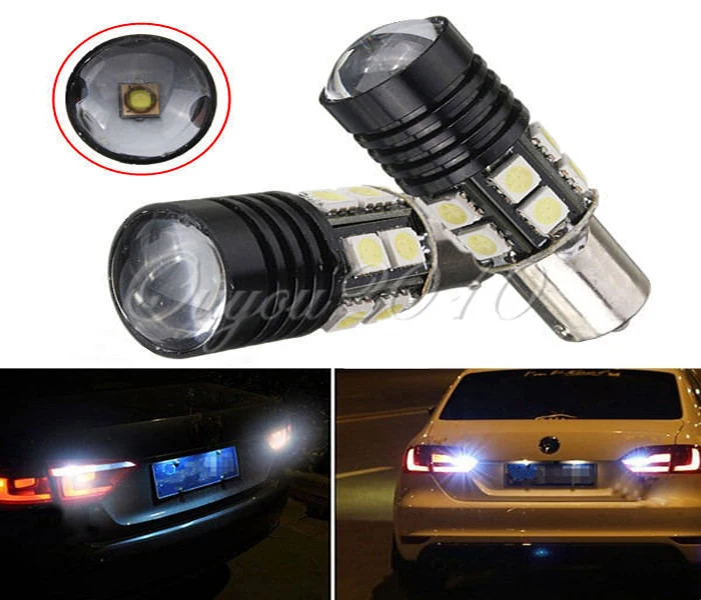 2 шт. Супер Яркий 1156 P21W 12 SMD 5050 привело R5 СИД Автомобиля Резервное Копирование Огни