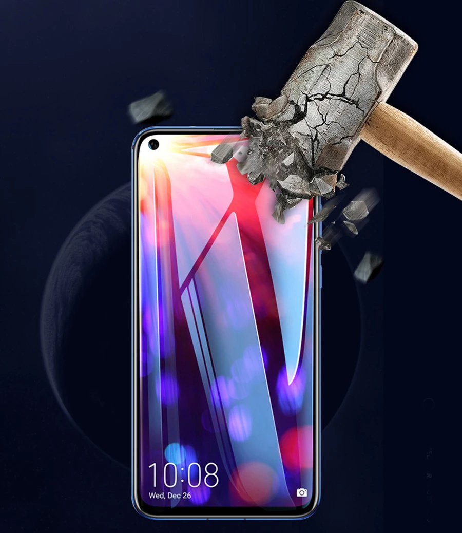 2 шт Полное клеевое закаленное стекло для huawei Honor View 20 полное покрытие 9H защитная пленка протектор экрана для Honor V20
