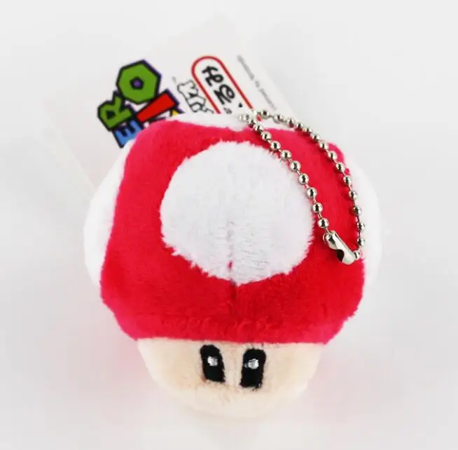 red 10 Цвета 7 см Super Mario Bros Жаба гриб плюшевый мягкий брелок мягкие кулоны-куклы - Цвет: red
