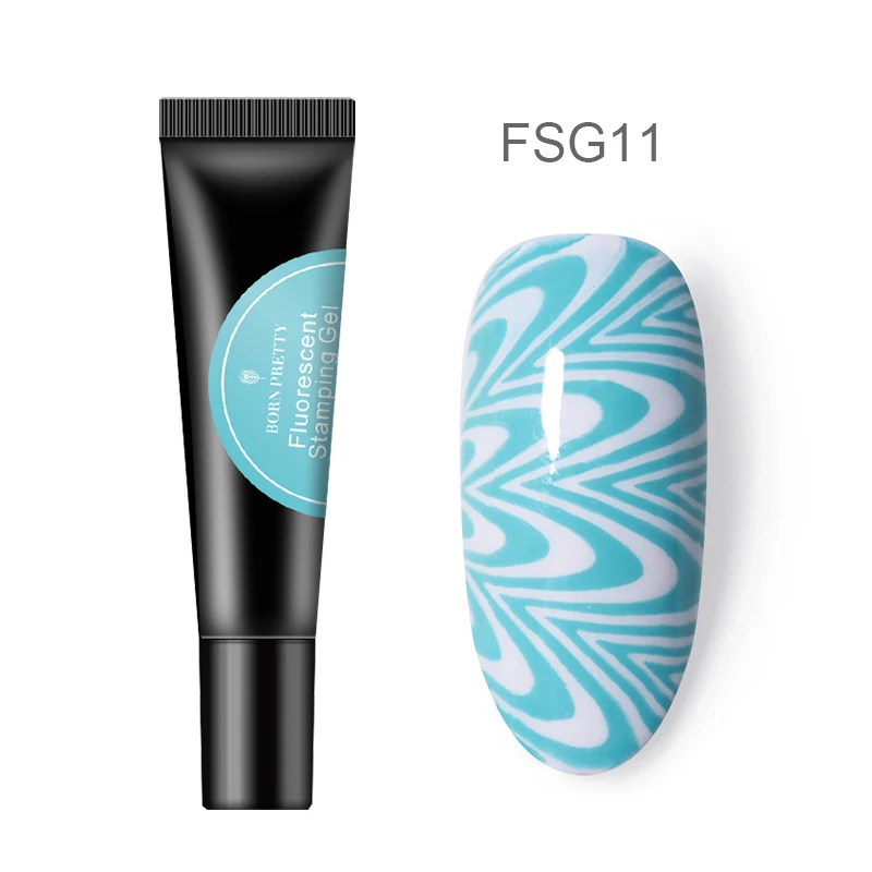 FSG11 От BORN PRETTY-8 мл неоновая Люминесцентная штамповка Гель-лак для ногтей штамп плиты био-Гели Soak Off УФ гель-Лаки Пелл Off, необходимые для ногтей "сделай сам" - Цвет: FSG11