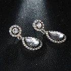 Простые серьги-гвоздики с кристаллами в Корейском стиле для женщин, свадебные модные ювелирные изделия, свадебные серьги для помолвки, женские подарки, оптовая продажа