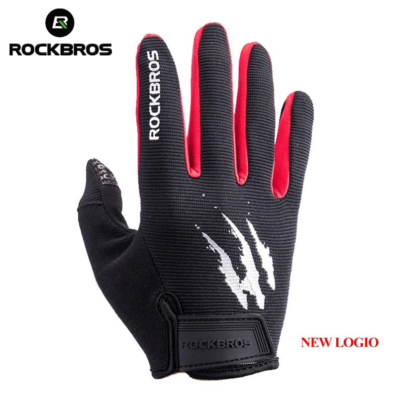 ROCKBROS Велосипед Перчатки Полный Finger Велосипед MTB Перчатки Сенсорный Экран Гель Мягкий Дышащий Противоударный Для Мужчин и для Женщин