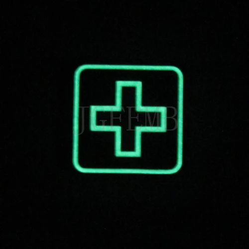 2 5 см черный фон светящийся дизайн полый Красный Крест Тактический медицинский 3D