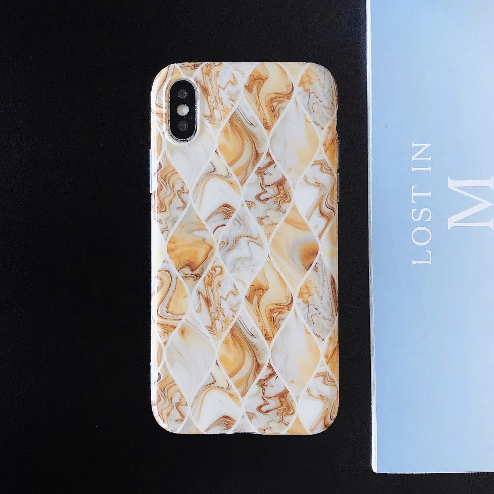ORYKSZ Роскошный Мраморный чехол для телефона iphone XS Max XR X 7 6 S 8 плюс блеск силиконовый
