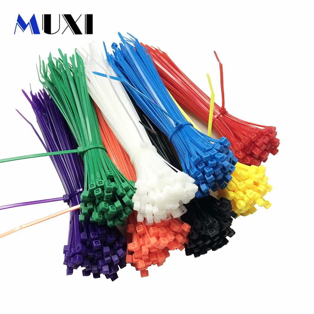 

100Pcs/pack 9*1500 High Quality width 9mm White BLack Self-locking Plastic Nylon Cable Ties,Wire Zip Tie