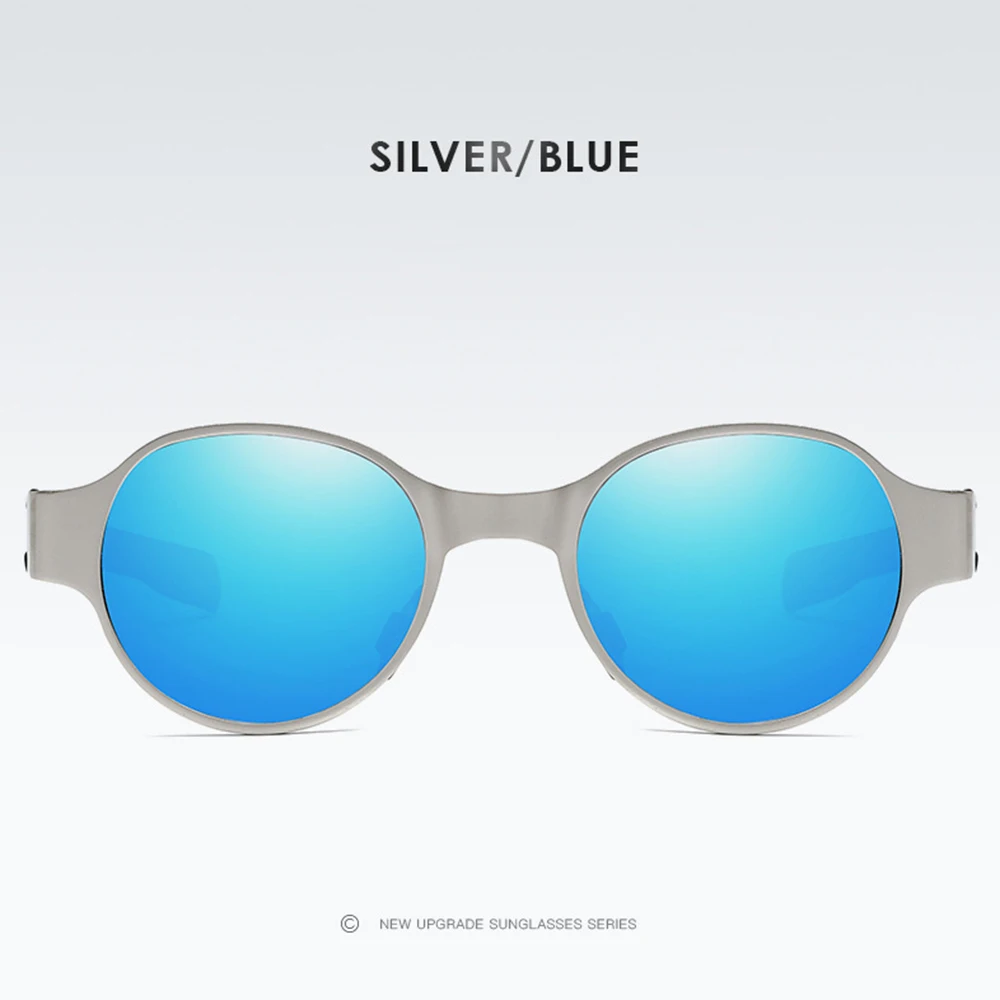 AL-MG круглые Tr90 удобные мужские и женские поляризованные зеркальные