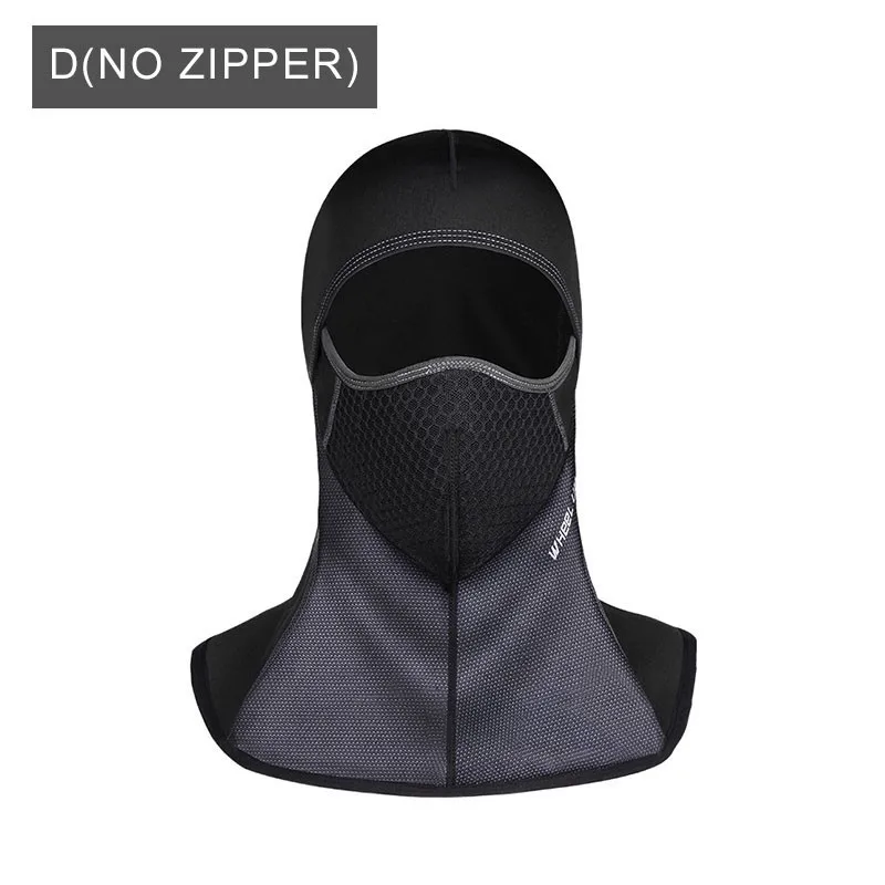D(NO ZIPPER) Велосипедная маска на колесиках, лыжная велосипедная термальная Флисовая Балаклава, зимняя велосипедная лицевая маска, пылезащитный капюшон, шапка для катания на коньках, головной убор - Цвет: D(NO ZIPPER)