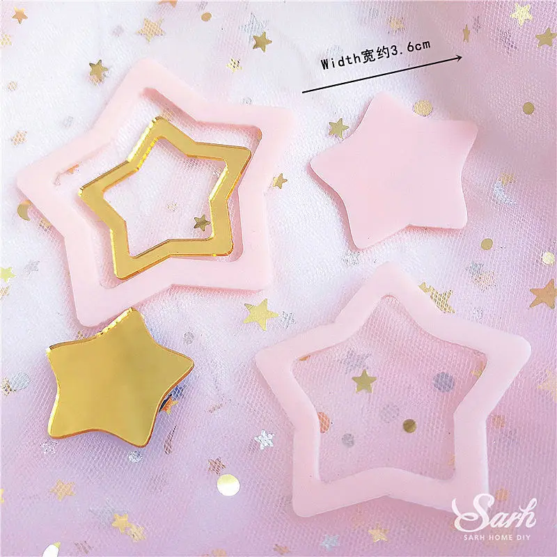Hollow star set Инс Корона Принцесса Принц украшения на День святого Валентина торт Топпер пара Детские вечерние принадлежности для выпечки милые подарки - Цвет: Hollow star set