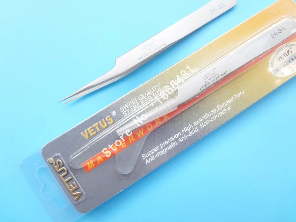 

10 pcs/lot Eyelash Vetus Tweezers Vetus 00-SA,6A-SA,2-SA,5B-SA,7-SA,5A-SA Free Shipping