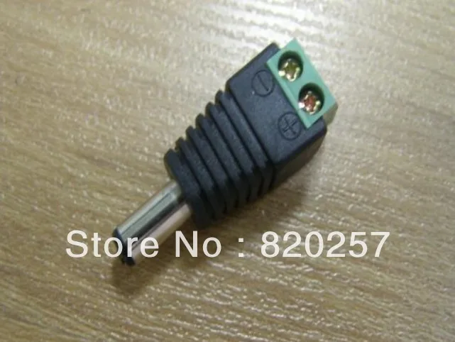 

Free shipping male DC Power Jack Plug Connector 20 pieces / lot 5.5*2.1mm For Led Strip Light
