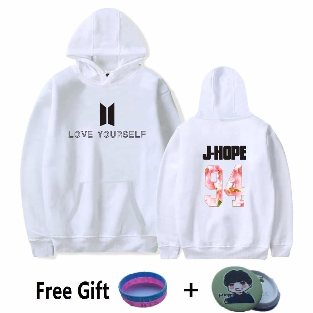 WEJNXIN корейский стиль BTS любить себя Ablum Толстовки с капюшоном Kpop Для женщин