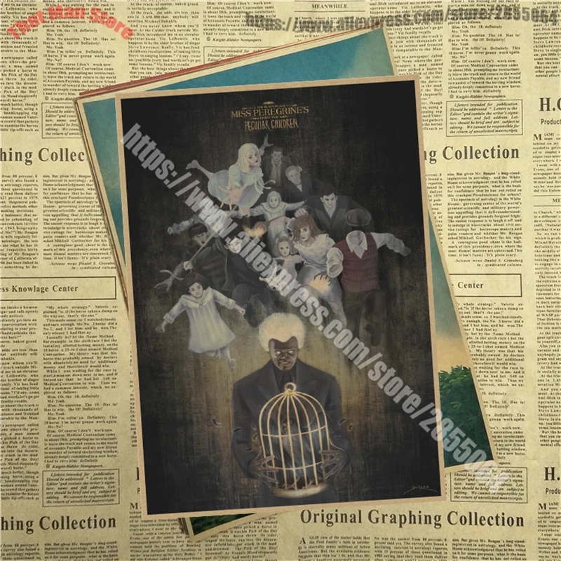 Miss Peregrine's Home для особенных детей core Винтажный Фильм крафт плакат Настенный декор Бар Кафе гостиная столовая