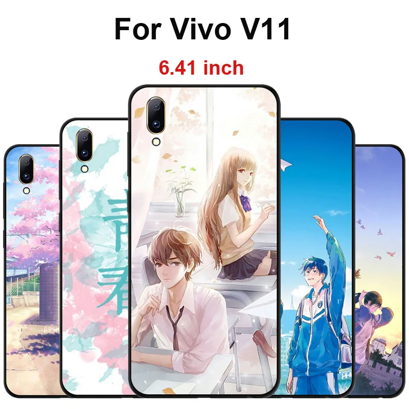 Чехол для Vivo V11 чехол s Coque VivoV11 в стиле кампуса Мягкая силиконовая задняя крышка с