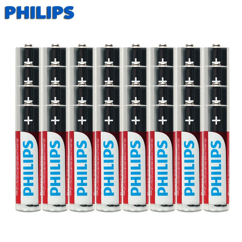 Philips 32pcs Высокая емкость 1 5 v сухие щелочные батарейки сильная Взрывозащищенная