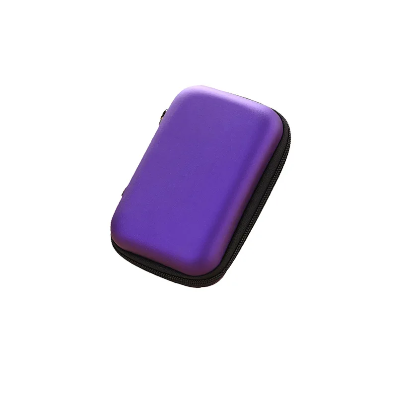 Purple 12x8cm Urijk чехол для наушников EVA, сумка для хранения монет, контейнер для наушников, коробка для хранения наушников, мешочек с держателем, органайзер для проводов - Цвет: Purple 12x8cm