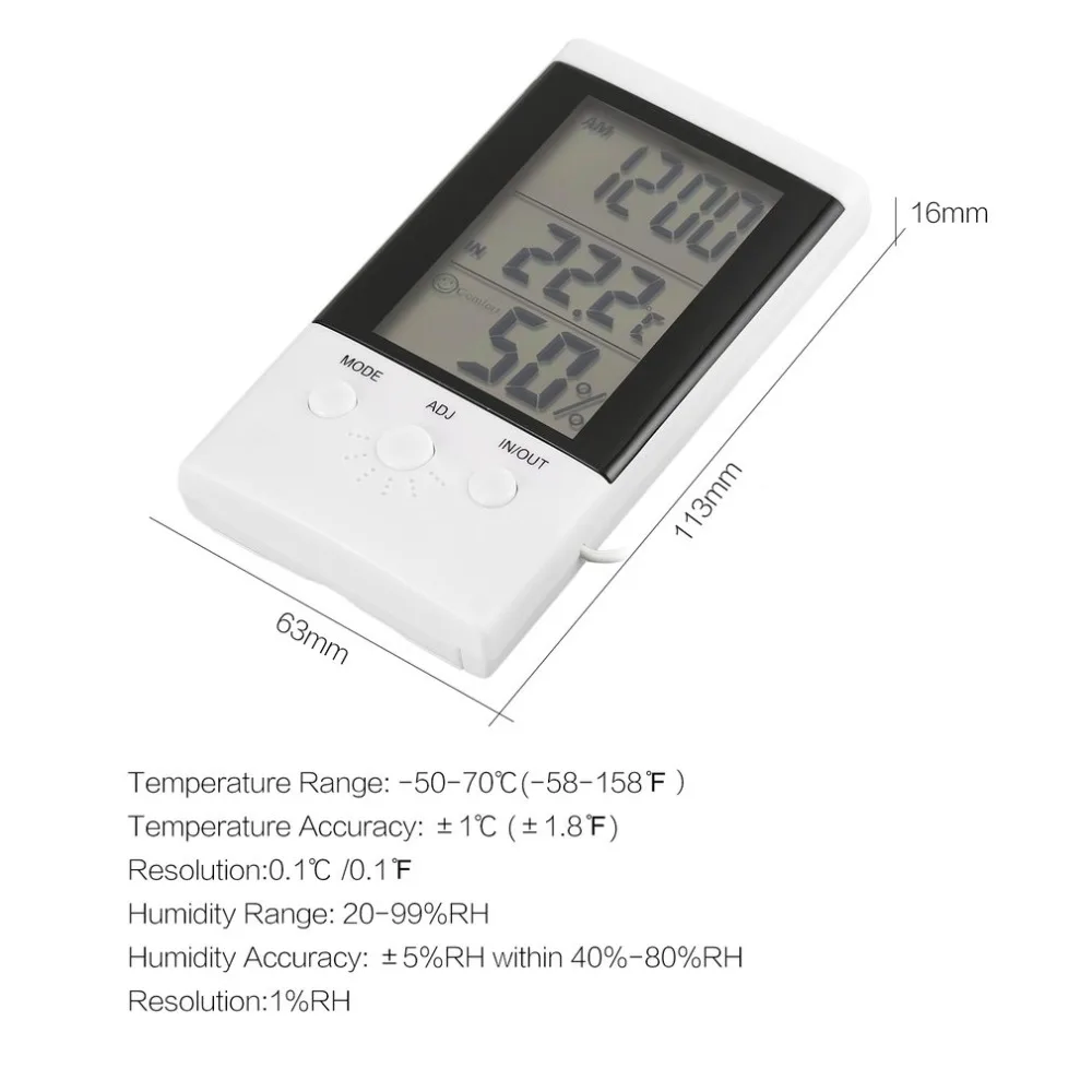 Мини цифровой влажности Температура метр ЖК-дисплей гигрометр с дисплеем