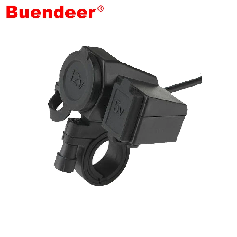 Buendeer 5В USB 2.1A зарядное устройство адаптер мотоцикл комплект для руля кабель 12В