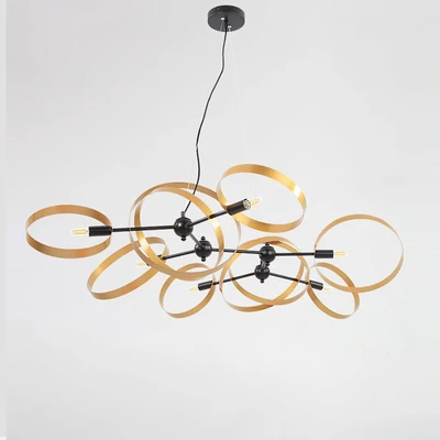 Роскошные Креативные Круглые Подвесные Лампы в стиле пост модерн железные