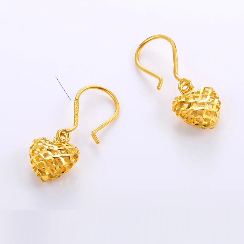 JLZB 24K Pure Gold Earring Real AU 999 Solid Earrings Nice Good Hollow Ball Upscale Trendy Fine Jewelry Hot Sell New 2020 | Украшения и