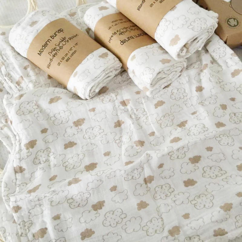 70% бамбуковое + 30% хлопковое детское муслиновое Пеленальное Одеяло летнее мягкое