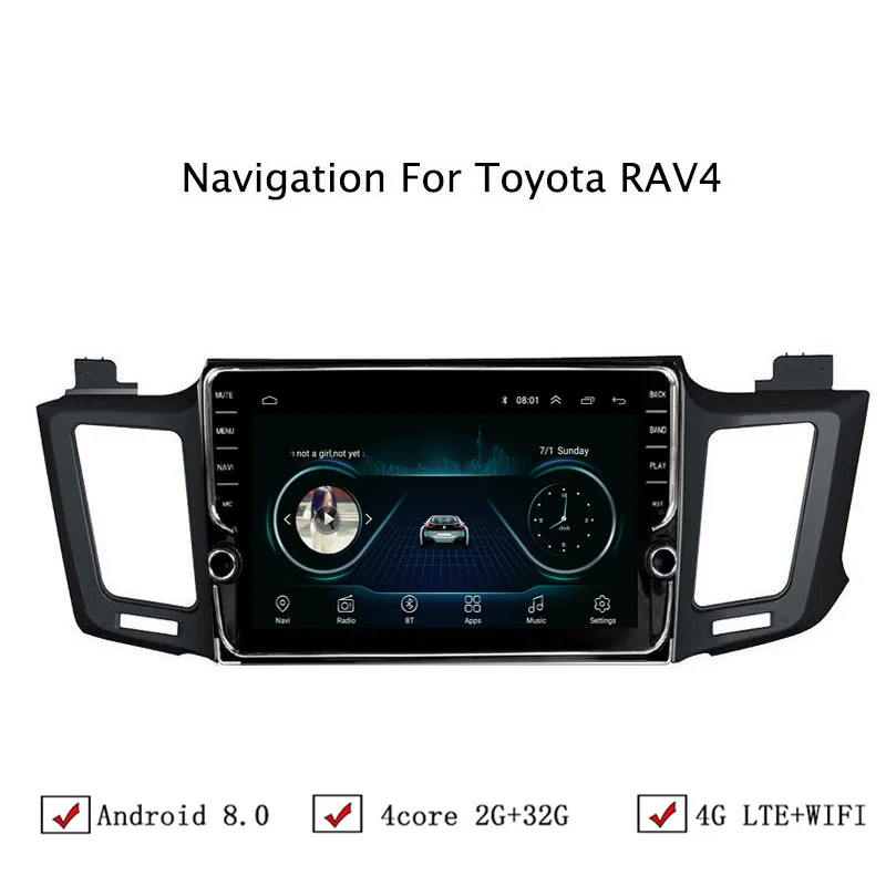 10 1 &quotAndroid 6 0/8 Автомобильная dvd навигационная система для Toyota RAV4 2013 2014 2015 2016 2018