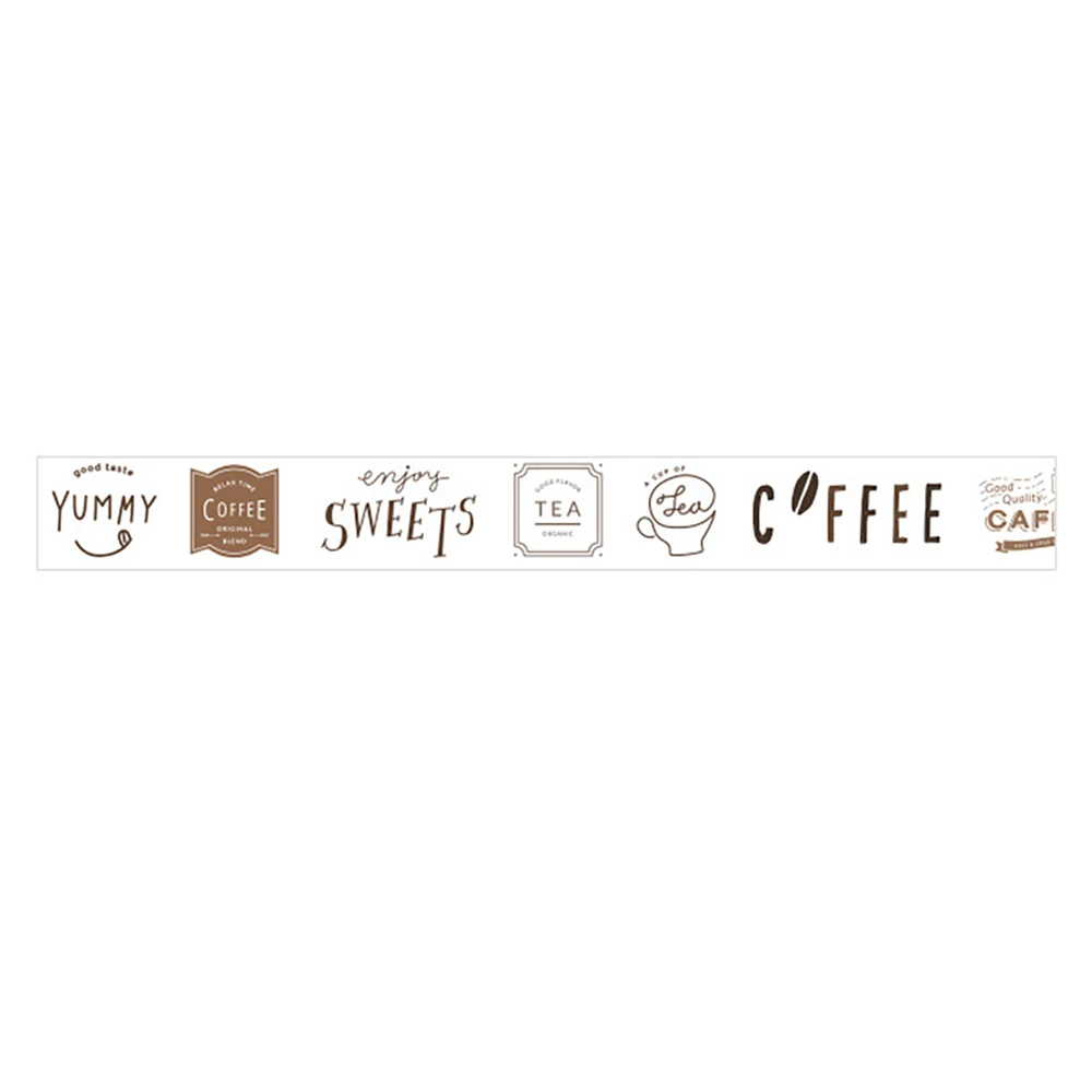 Coffee Time Logo ABEDOE 1 шт. портативная васи лента DIY Скрапбукинг Канцелярские Принадлежности для альбома клейкая лента наклейка декоративная маскирующая лента - Цвет: Coffee Time Logo