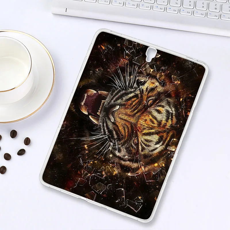 Z003 Цветные силиконовые чехлы для телефонов samsung Galaxy Tab A 8,0 SM-P200 10,1 T515 S5E T720 T725, чехол-бампер, чехлы для планшетов - Цвет: Z003