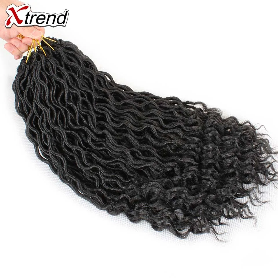 Xtrend искусственные локоны в стиле Crochet, на крючках, косички, синтетика, волосы для наращивания 24 шт./пакет 1" из искусственных волос, дредлоки, для увеличения объема, волосы в косичках