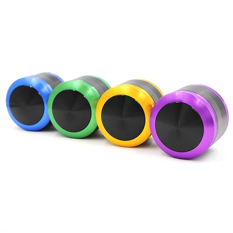 

Fashion New Cigarette Polisher Free Shipping Grinding Machine Multi-color Aluminum Alloy 63mm 4-layer smoke grinder