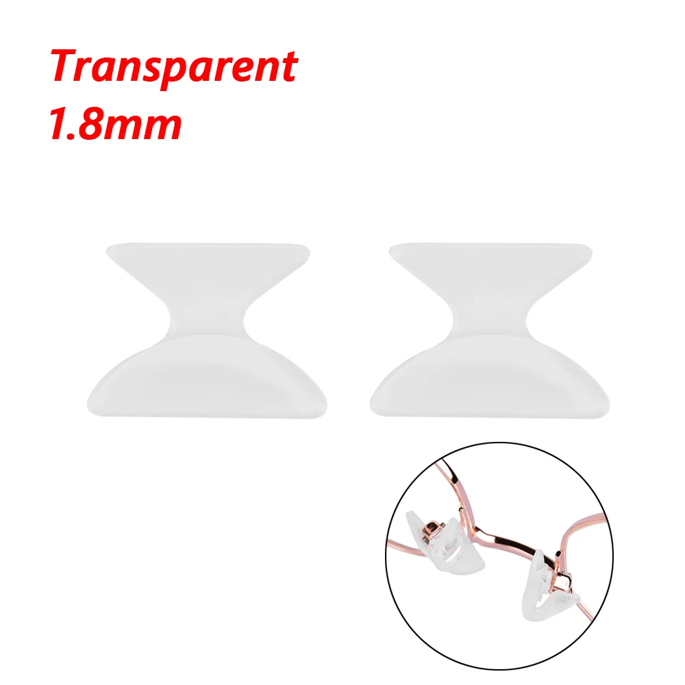 transparent 1.8mm 1 пара мягких Противоскользящих силиконовых практичных очков, силиконовых солнцезащитных очков для здоровья, нескользящих удобных солнцезащитных очков - Цвет: transparent 1.8mm
