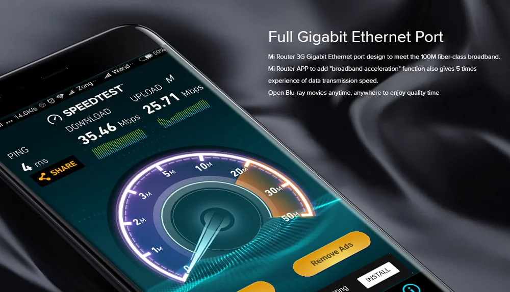 Xiaomi mi маршрутизатор 3g Ми Цзя Smart домашний Wi-Fi маршрутизатор 3G 128 Мб Flash 256 памяти 2,4 г и 5 Wi Fi 4 антенны USB 3,0