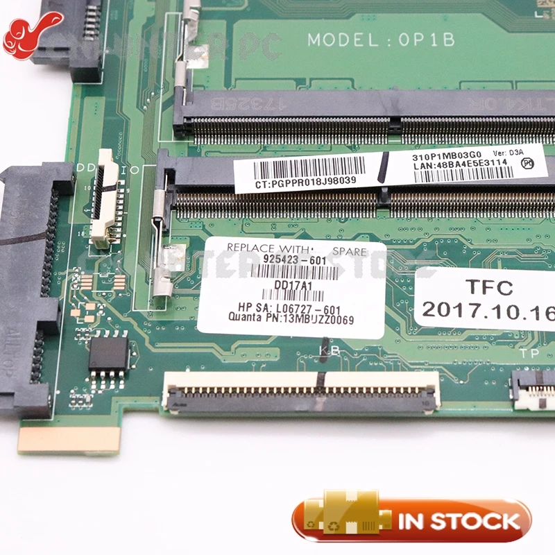 NOKOTION для hp 240 G6 14-bs Материнская плата ноутбука SR2UW i3-6006U Процессор 925423-601 925423-001 аккумулятор большой емкости DA0P1BMB6D0