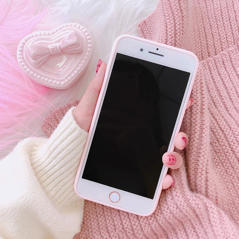 Lovebay розовый чехол для телефона с сердечком iPhone 6 6s 7 8 Plus X XR XS Max Модный милый