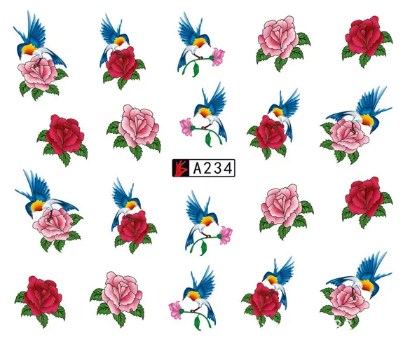 50 Sheets Nail Art Water Transfer Stickers Mixed Designs Beauty Flower Watermark On Nails Tips Decals Wraps Nail Art Tools