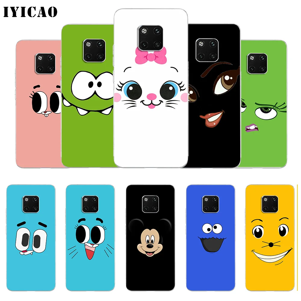 Мягкий силиконовый чехол для телефона IYICAO Cat smiling face с мультяшным рисунком Huawei Mate