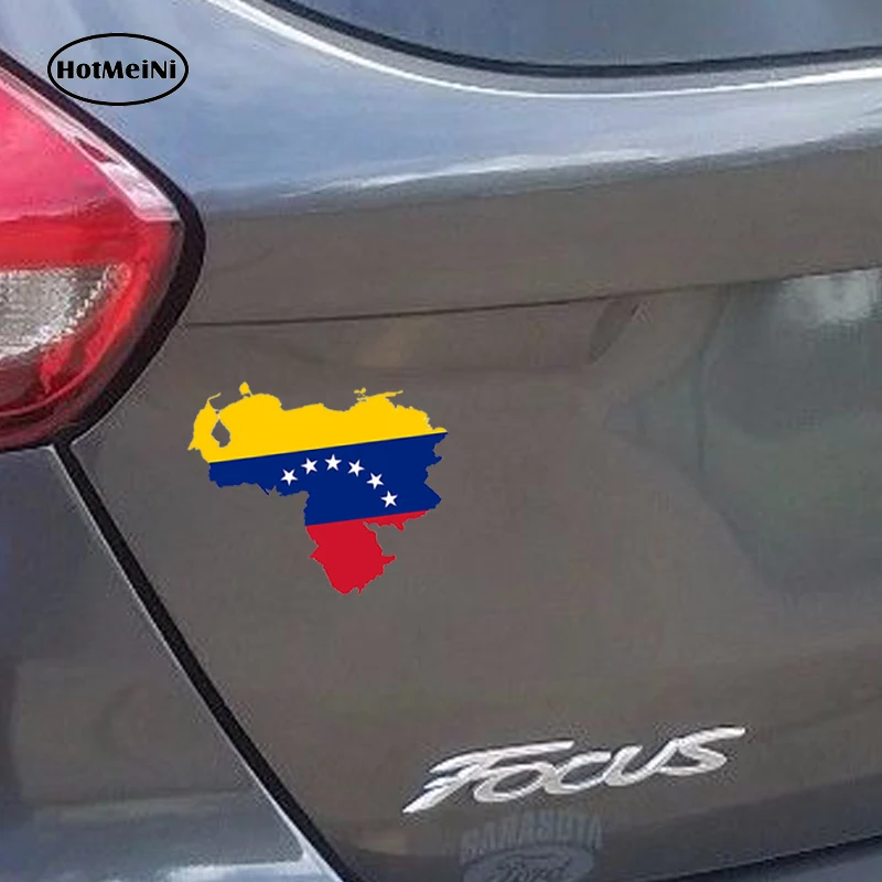 HotMeiNi автомобильные аксессуары Venezuela карта флаг 3D Автомобильная наклейка силуэт для шлема холодильник двери ноутбука водонепроницаемый 13*11,7 см